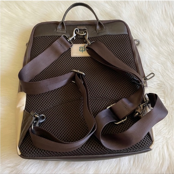 Beta Brand Leather Patchwork Laptop Backpack Convertible straps - Picture 10 of 10